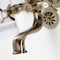 Kingston Brass KS245AB Tub Wall Mount Clawfoot Tub Faucet with Hand Shower, Antique Brass KS245AB - alternate 3